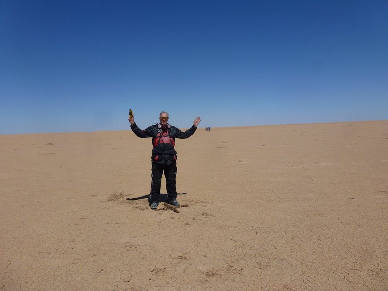 John Abell arriving after 1500 km trek