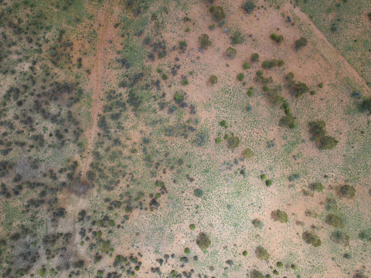 Looking down on the point from a height of 120m