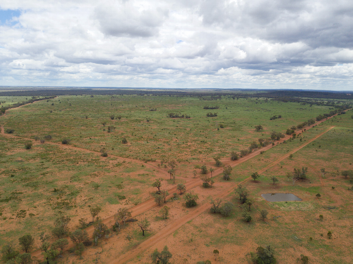 View North, from 120m above the point