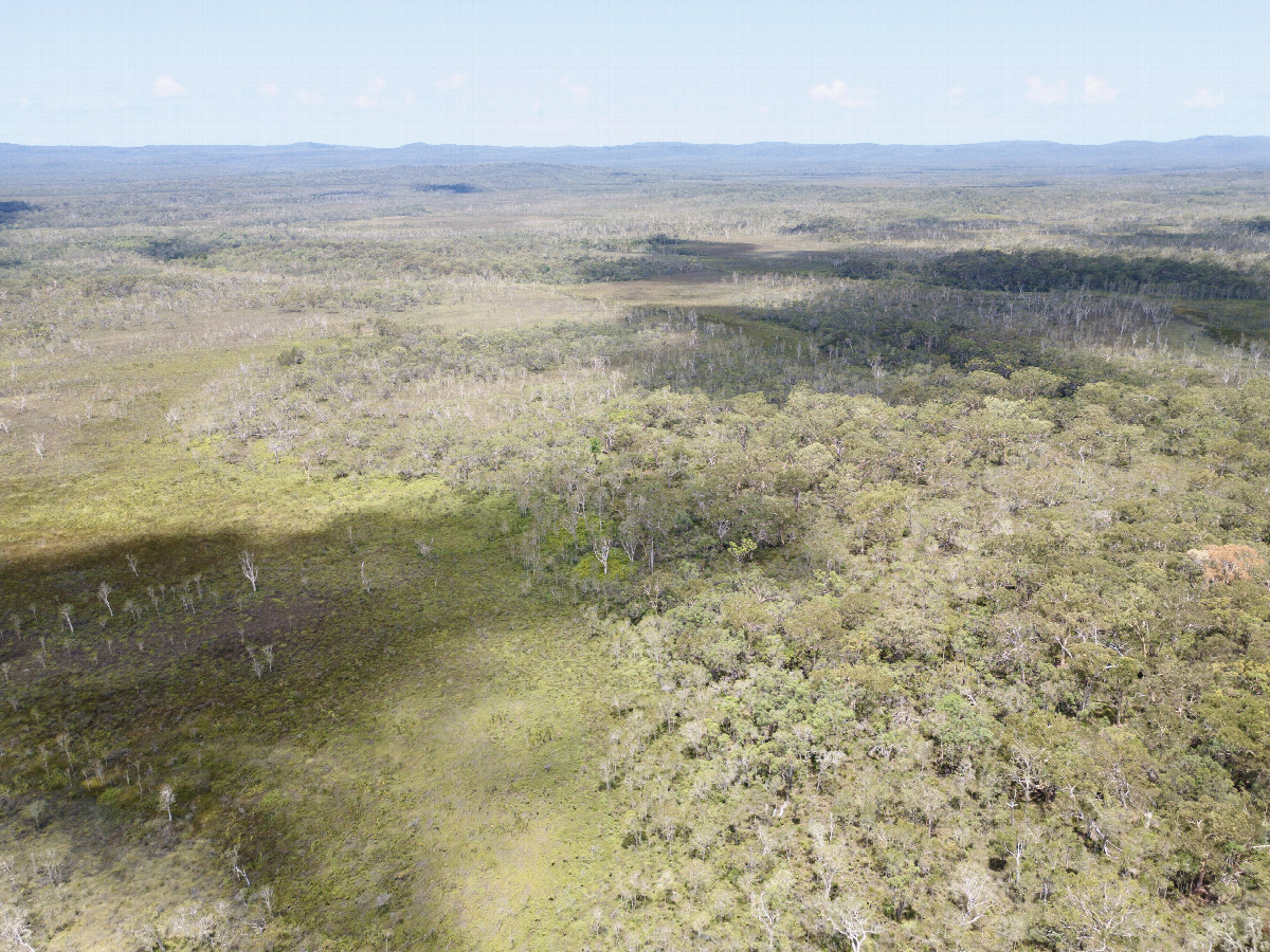 View East, from 120m above the point