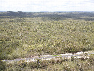 #11: View West (towards my parked rental car beside the road 150m away), from 120m above the point