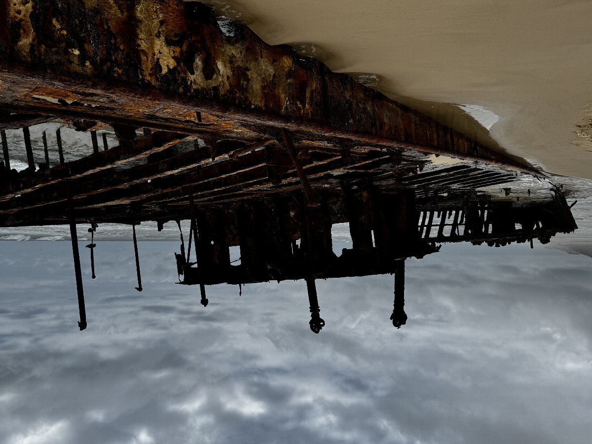 das Wrack des Luxusdampfers SS Maheno