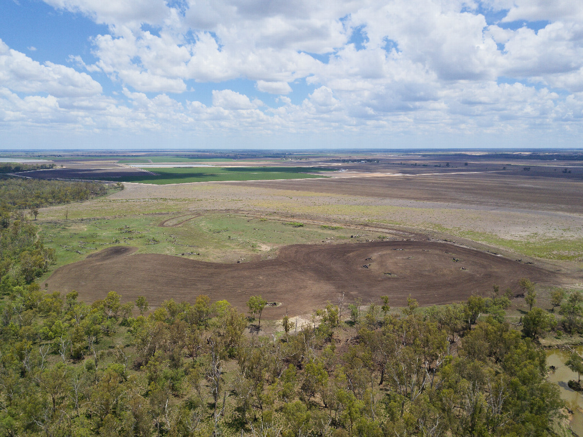 View South, from 120m above the point