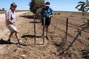 #6: The old Lands Department Marker & Landowner Libby, & Mike