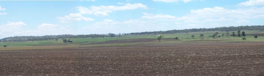 The confluence point is out in the middle of this ploughed field