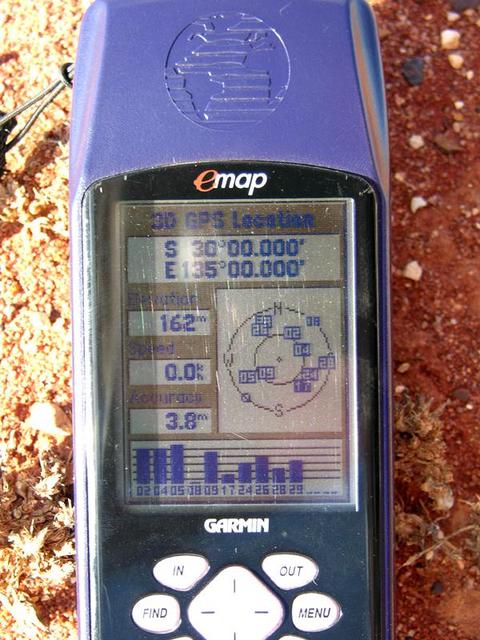 The GPS reading