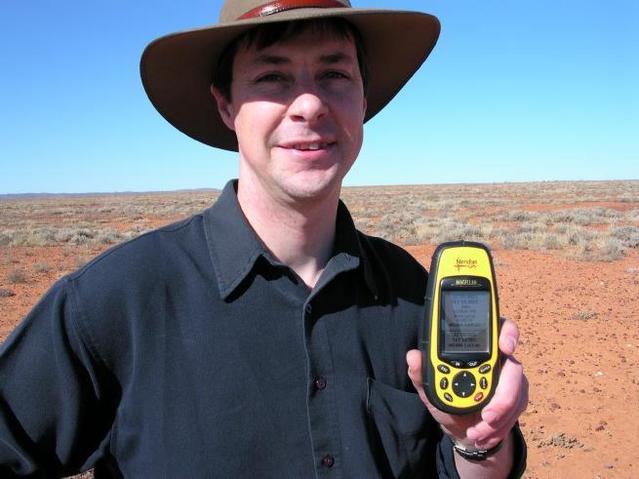 Me with my GPS at the confluence