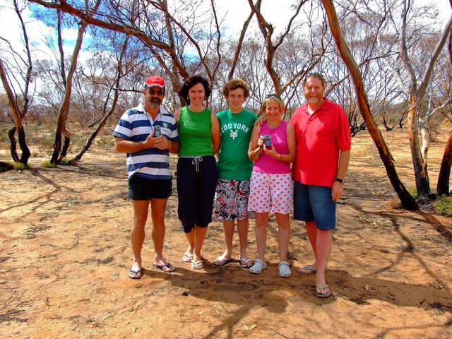 Ian, Sue, John, Fiona and Stephen at the Confluence