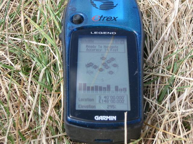 View of my GPS at the Confluence