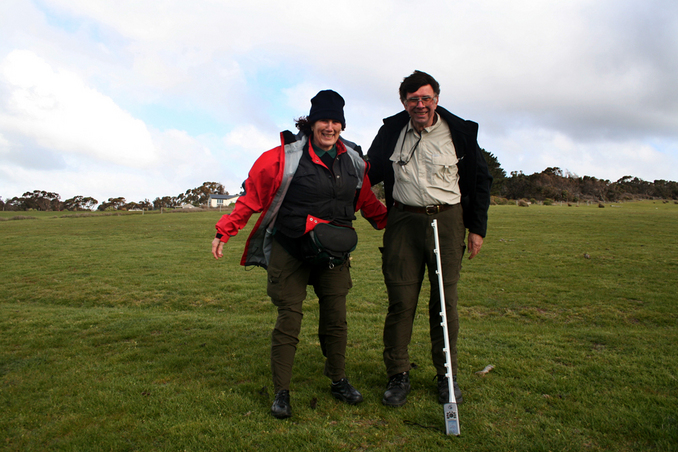 Geraldine and Ron at the confluence