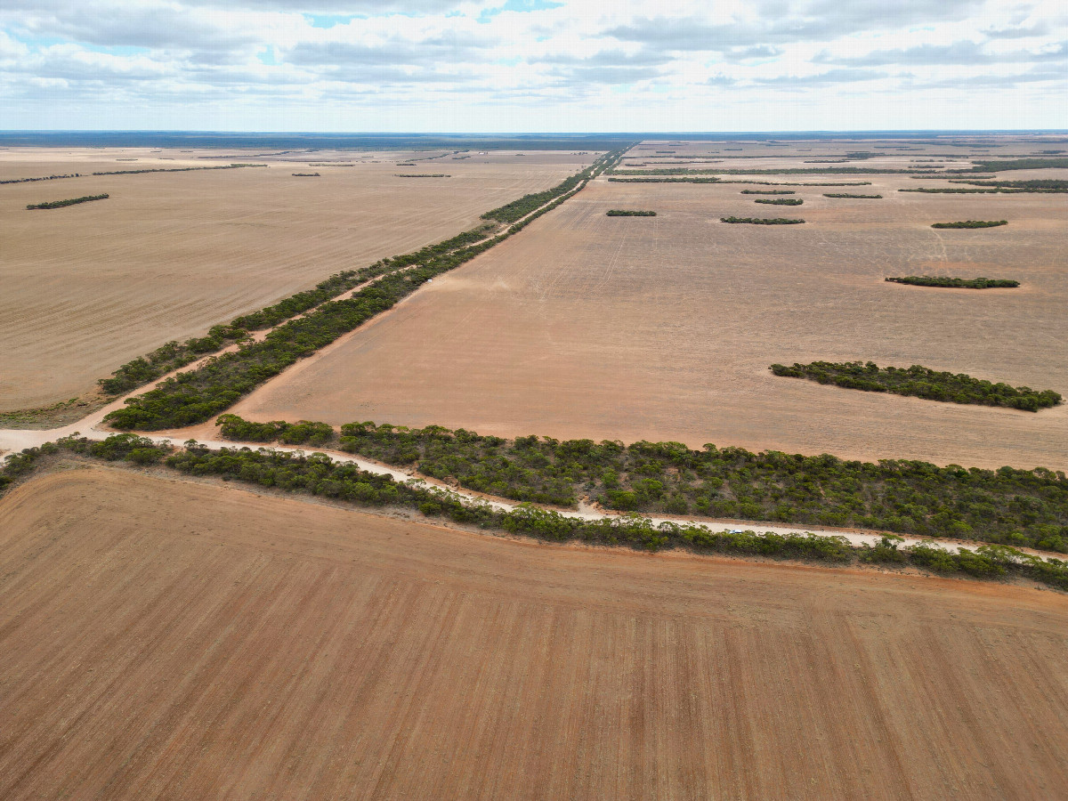 View North, from 120m above the point