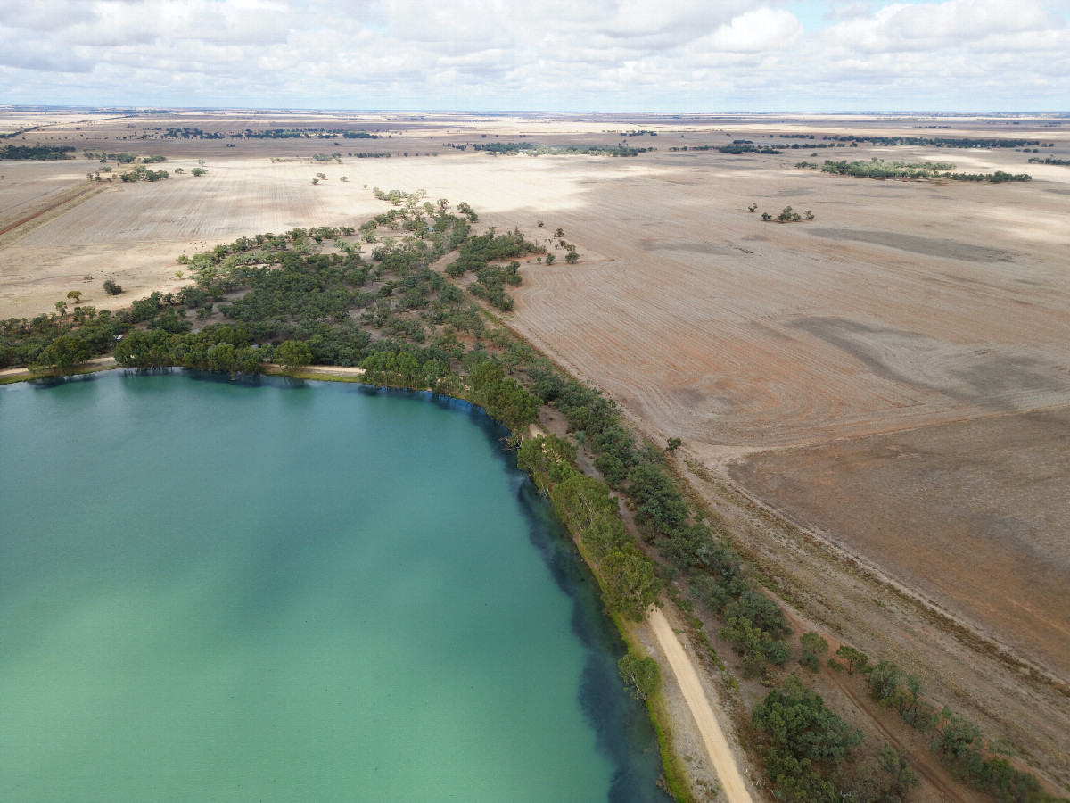 View South, from 120m above the point