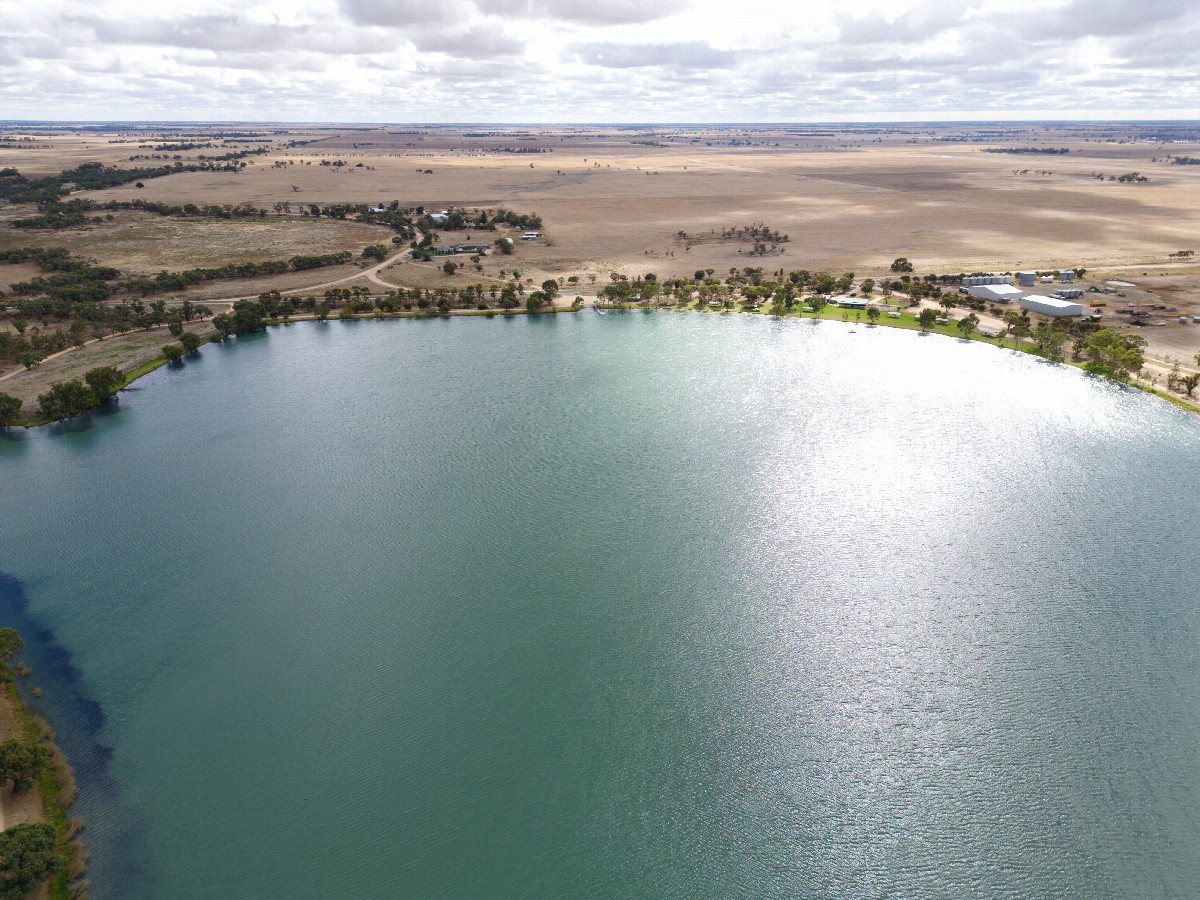 View North, from 120m above the point