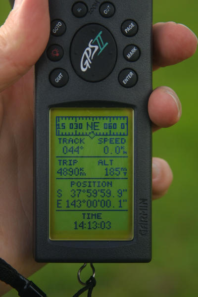 Picture of GPS at confluence