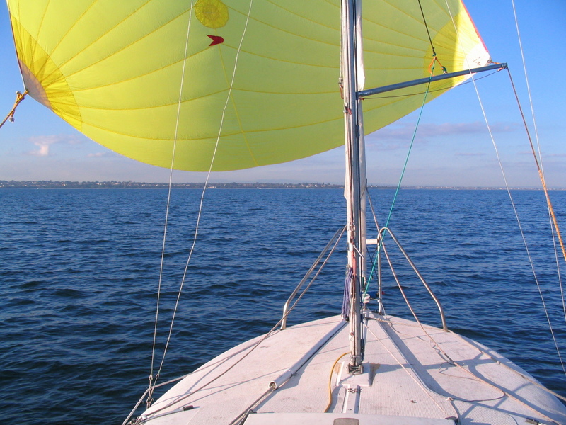 This is what I was really doing out there; playing with my newly acquired spinnaker!