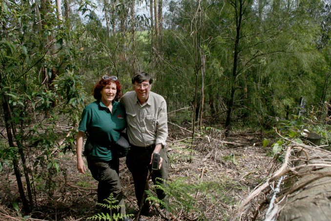 Geraldine and Ron at the confluence