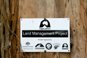 #9: Land Management Project sign showing sponsors.