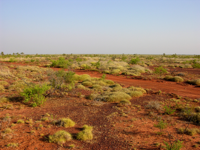 The confluence is 7.3km in this direction (looking south east)