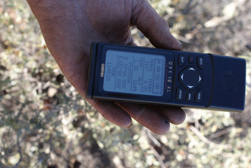 GPS reading at the confluence site