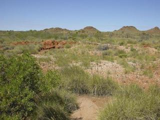 #1: View of the confluence, looking south east towards The Pinnacles