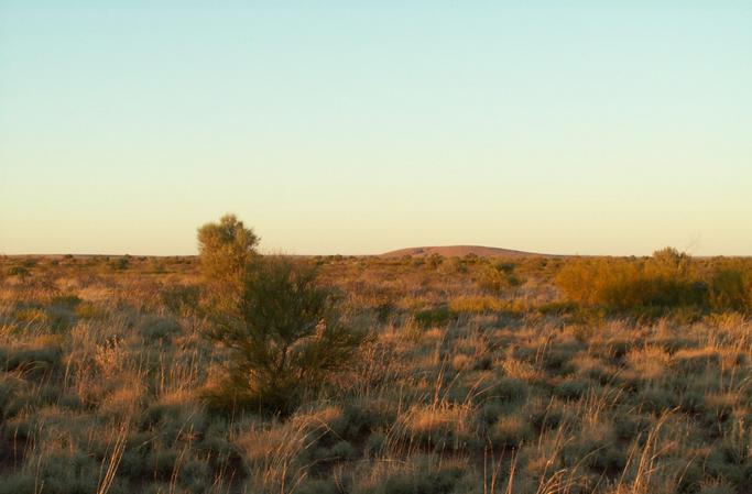 South from the Confluence. The hill in the background is "Moses Chair"