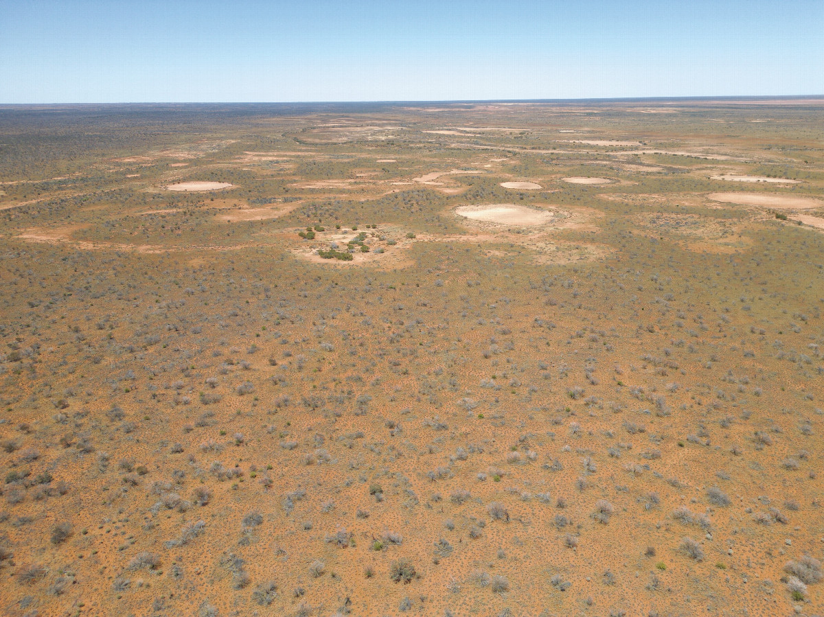 View South, from 120m above the point