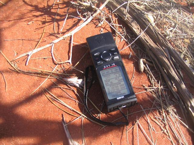 The GPS device on the 26°S 115°E confluence.