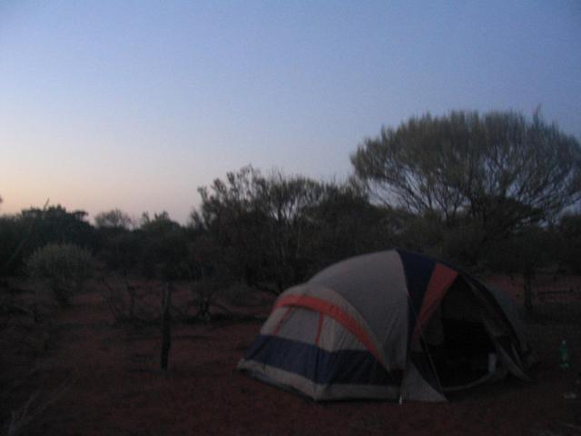 Our campsite in the early morning.