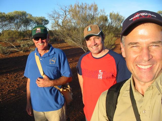 Noel, Shane and Peter walking to the confluence