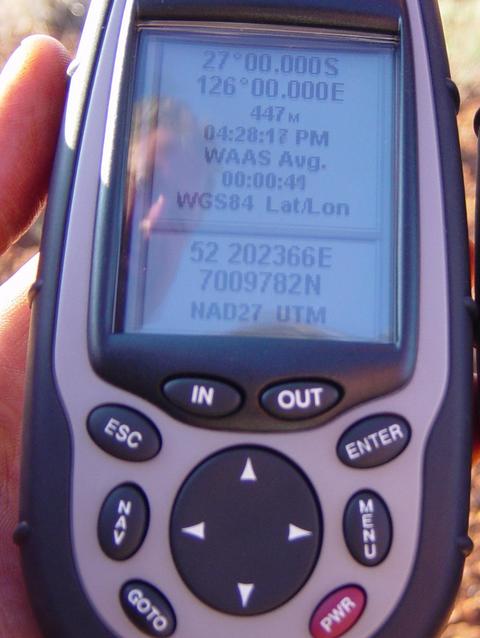 GPS reading at confluence