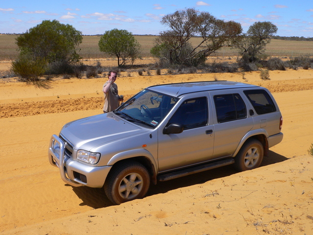 Clayton and his 4x4 ready for the drive back to Perth