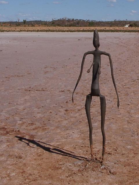 A sculpture on Lake Ballard