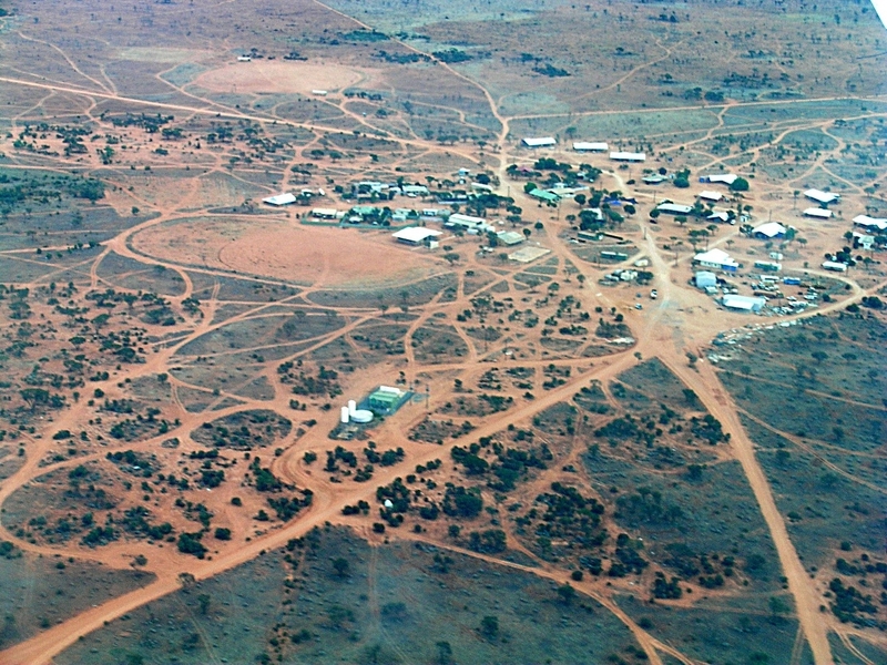 Aerial view of Tjuntjuntjara Community