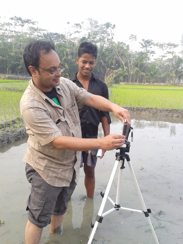 With local farmer