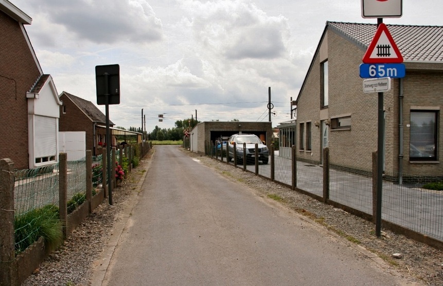 Small street going towards the field