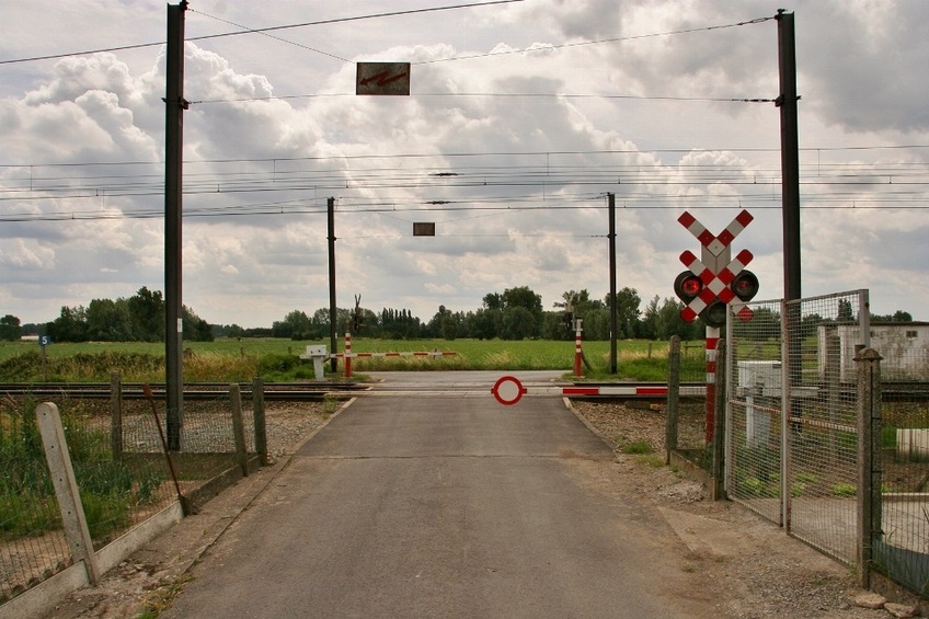 The railway along the field