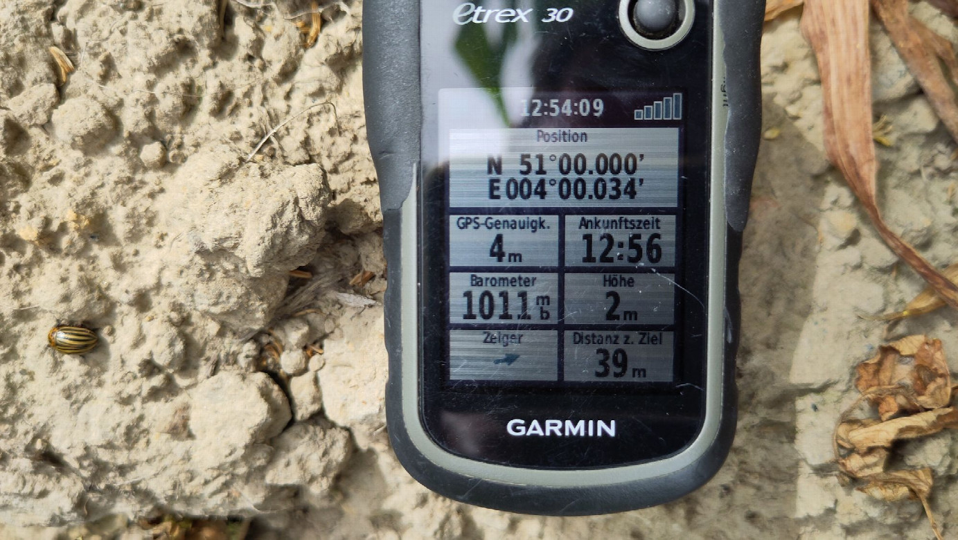 GNSS reading 39 m east of CP 51N-4E