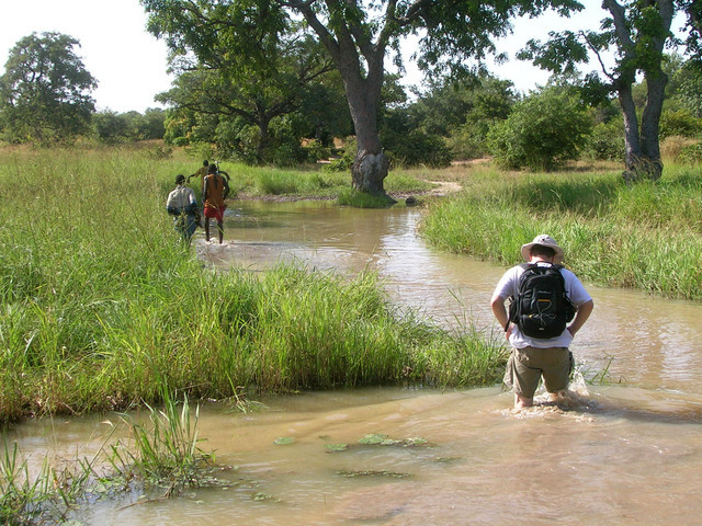 With the recent rains, the only way to the Confluence was on foot