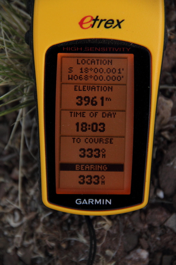 The GPS registering the confluence