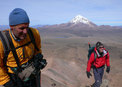 #14: Paolo (left) and Greg (right) make it to 2nd summit at 5357 m (17571 ft; Mt. Sajama in back)