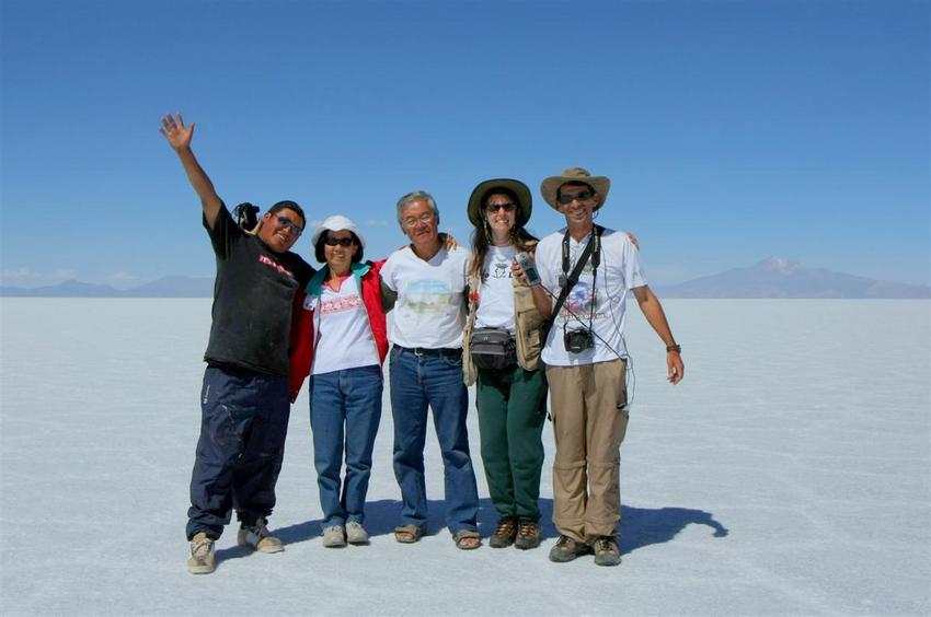 The group: Jose Valda, Setsuko, Eduardo, Paula and Paulo