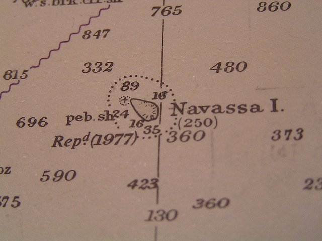 Navassa on the nautical chart