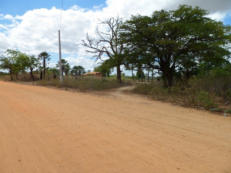 A estrada de terra passa a 418 metros da confluência - dirt road 418 meters to the confluence
