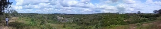 #1: Vista panarômica Norte da confluencia. Panoramic view to north