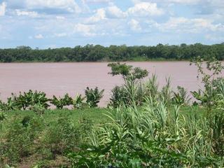 #1: The confluence place near the white plate used to guide the ships in the Sao Francisco River