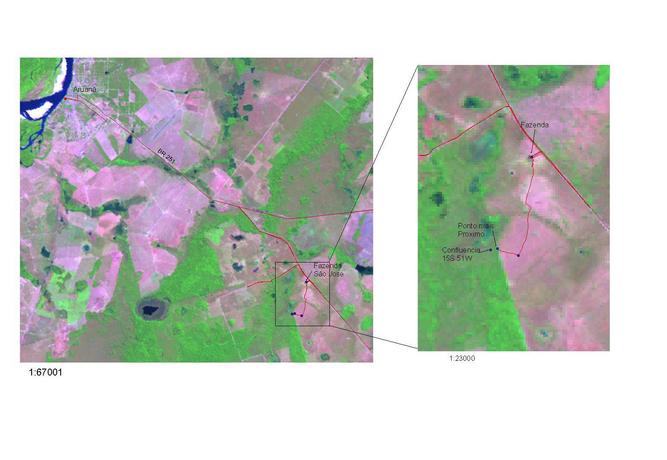 Image Landsat with tracklog