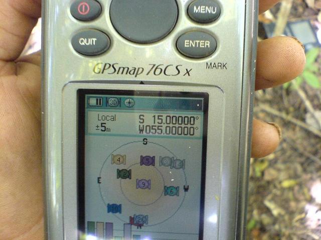 Marcação do GPS-Garmin