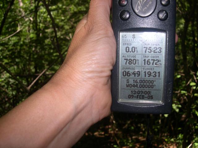 The GPS showing the zeros
