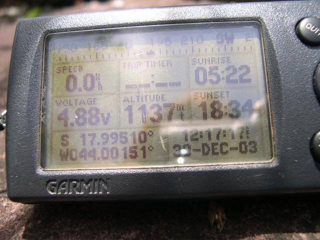 The GPS far 500 meters from confluence