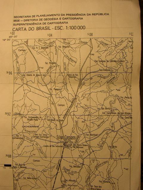 Carta de navegação para o local